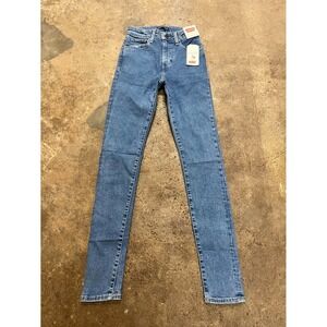 Levi's 721 Skinny Jeans Women 26x30 Blue Denim Cotton Stretch High Rise Slim Fit